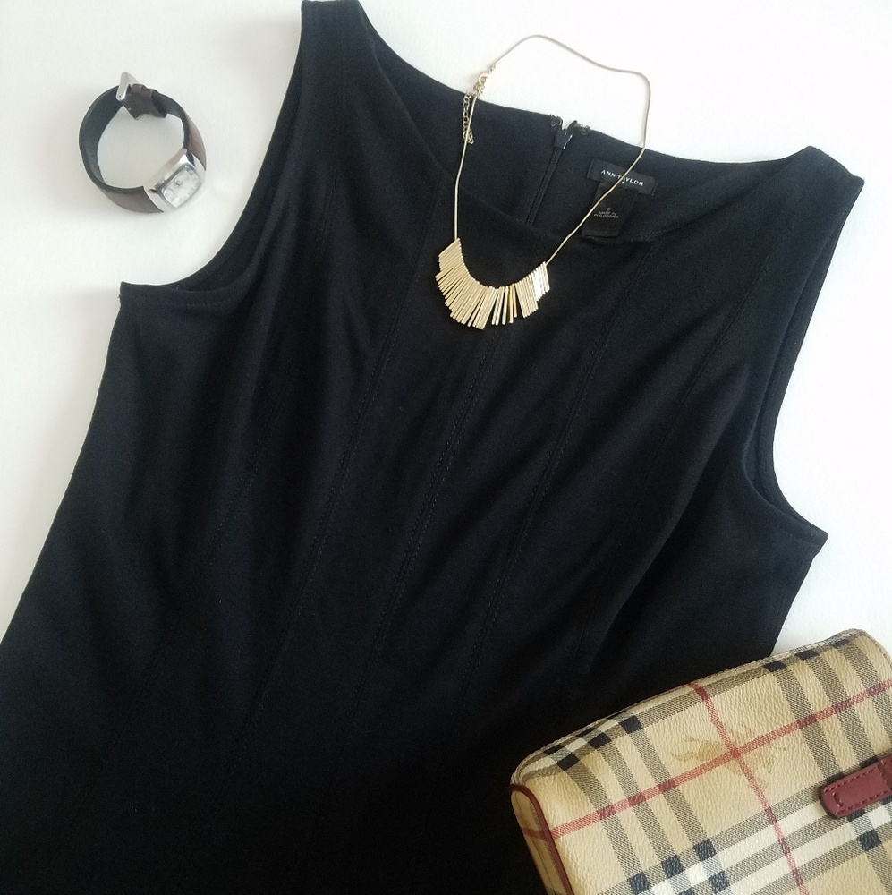 Ann Taylor Little Black Flare Dress